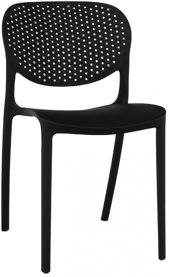 Stohovateľná stolička FEDRA NEW, čierna gallery main image
