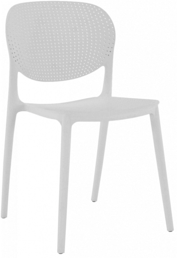 Stohovateľná stolička FEDRA NEW, biela gallery main image