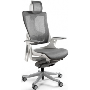 Kancelárska stolička WAU 2 biela, sieťovina Charcoal