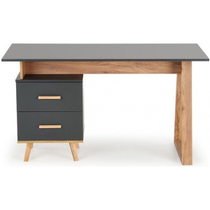 Písací stôl SERGIO, antracit/ dub wotan