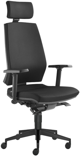 Kancelárska stolička STREAM 280-SYS, čierná skladová gallery main image
