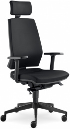 Kancelárska stolička STREAM 280-SYS, posuv sedáku, čierná skladová gallery main image
