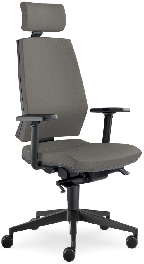 Kancelárska stolička STREAM 280-SYS, posuv sedáku, sivá skladová gallery main image