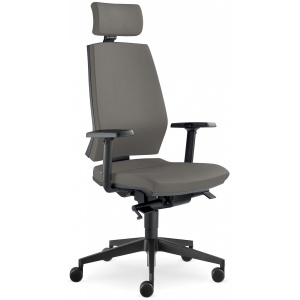 Kancelárska stolička STREAM 280-SYS, posuv sedáku, sivá skladová