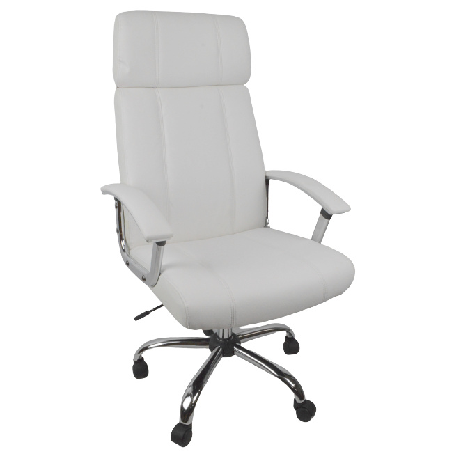 Kancelářská židle Corby, bílá kůže, č. AOJ1441