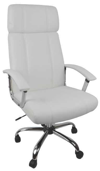 Kancelářská židle Corby, bílá kůže, č. AOJ1441 gallery main image