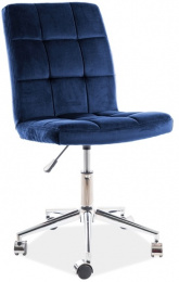 detska stolička Q-020 VELVET tmavo modrá