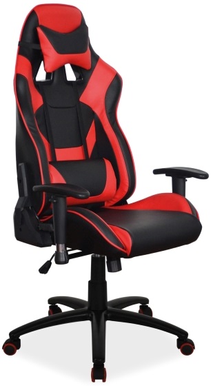 SIGNAL herná stolička SUPRA čierno-červená