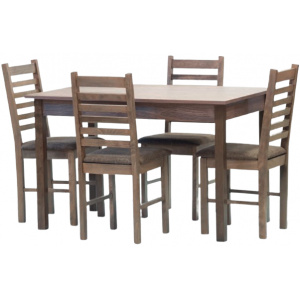 Jedálenský set stôl FAMILY rs / stolička NORA 4 ks Dub hľuzovka