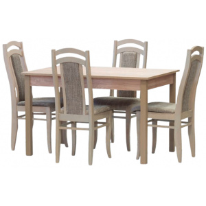 Jedálenský set stôl FAMILY rs / stolička Dub sonoma 4 ks AIDA