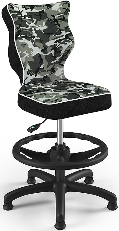 Detská stolička Petit Black 4 HC + F s oporným kruhom, maskáč gallery main image
