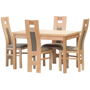 Jedálenský set stôl UDINE / stolička TOSCA 4 ks masív Buk