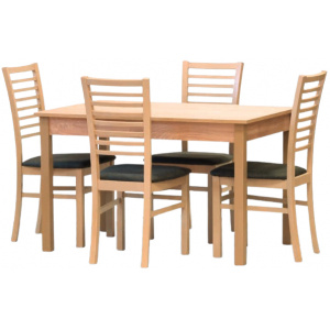 Jedálenský set stôl FAMILY rs / stolička DANIEL 4 ks Buk