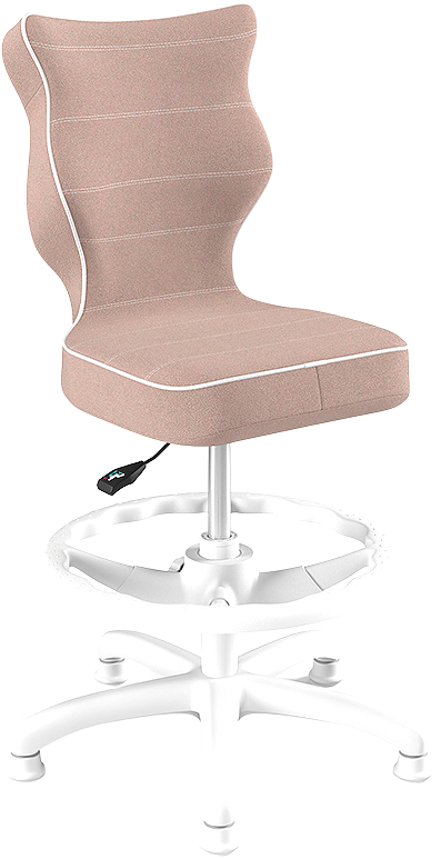 Detská stolička Petit White 4 HC + F s oporným kruhom, starorůžová Jasmine 08 gallery main image