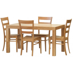 Jedálenský set stôl WOODY / stoličky VIOLA 4 ks masív Dub