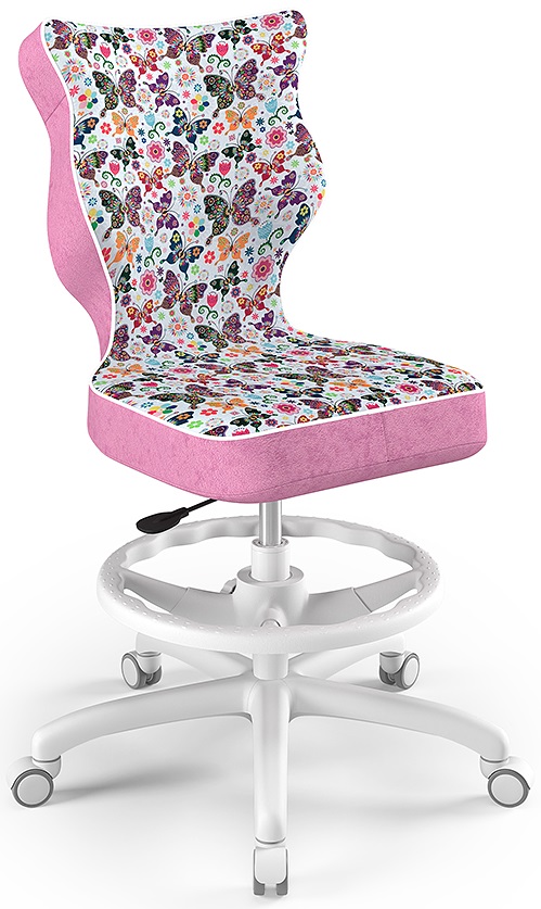 Detská stolička Petit White 4 HC + F s oporným kruhom ST31 motýliky gallery main image