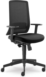 Kancelárska stolička LYRA 215-SY, čierna, skladová gallery main image