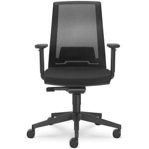 Kancelárska stolička LOOK 270-AT, čierna, skladová