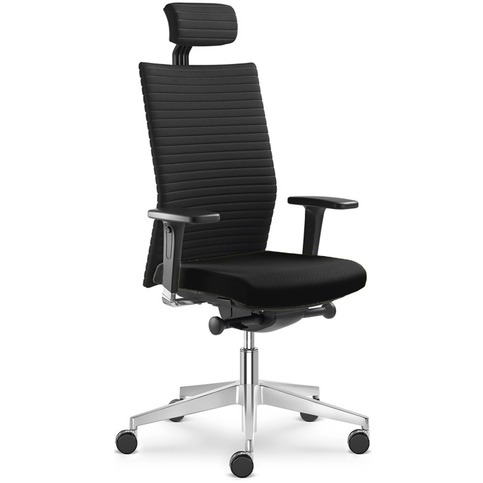 Kancelárska stolička ELEMENT 430-SYS, s podhlavníkom, čierna skladová