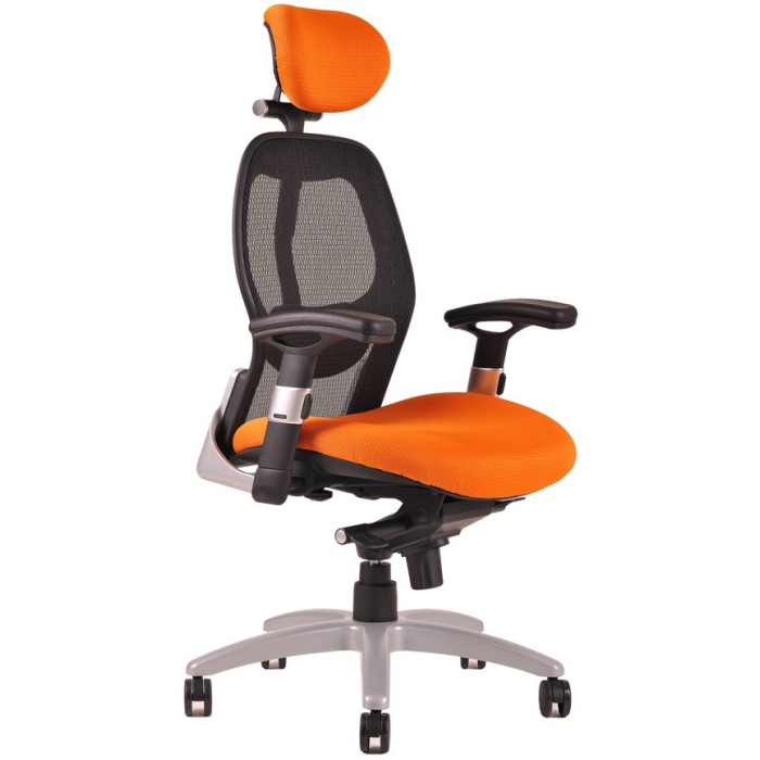 kancelárska stolička SATURN NET oranžová vzorový kus Rožnov