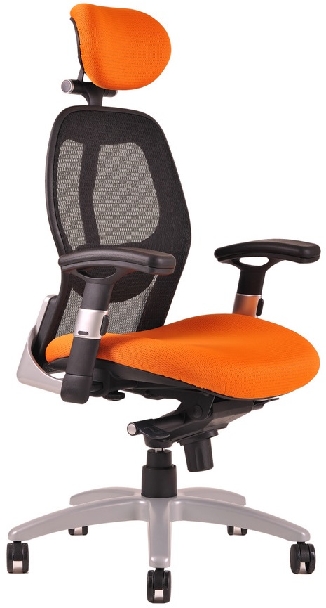 kancelárska stolička SATURN NET oranžová vzorový kus Rožnov gallery main image