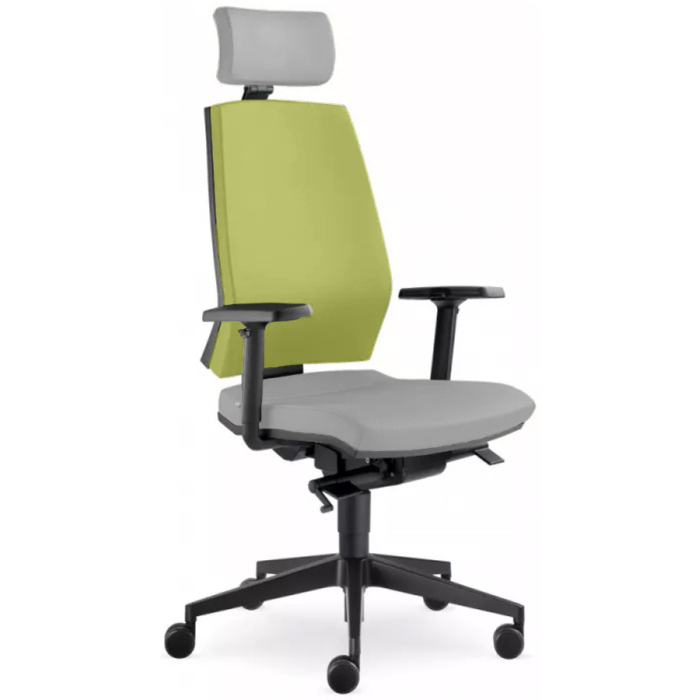 Kancelárska stolička STREAM 280-SYS, s PDH sivo-zelená