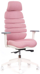 Kancelárska stolička SPINE s PDH biely plast ružová LS2-01