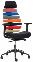 Kancelárska stolička FISH BONES PDH farebná, 3D podrúčky