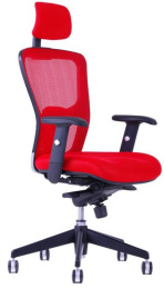 kancelárska stolička Dike s podhlavníkom červená