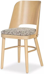 Jedálenská stolička DEBRA masív buk, čalúnený sedák gallery main image