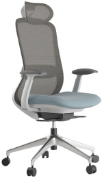 Kancelárska stolička BESSEL sivý plast, modrá gallery main image