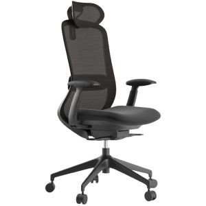 Kancelárska stolička BESSEL čierny plast, čierna