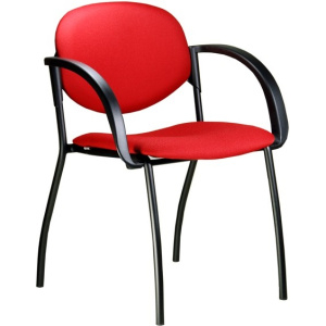 konferenčná stolička WENDY čalúnená, červená, vzorkový kus v BRATISLAVE