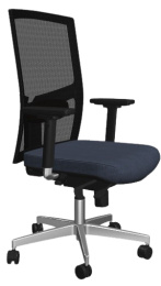 kancelárska stolička GAME ŠÉF VIP, TB-synchro, tmavo modrá