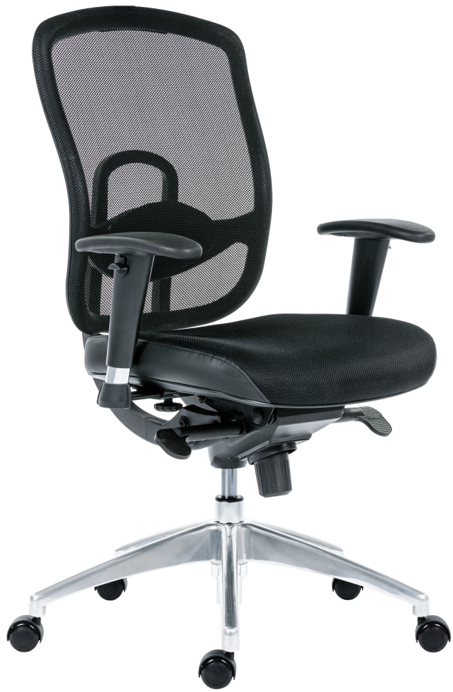 kancelárská stolička OKLAHOMA čierná bez podhlavníka gallery main image