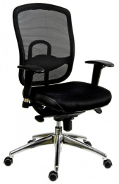 kancelárská stolička OKLAHOMA čierná bez podhlavníka gallery main image